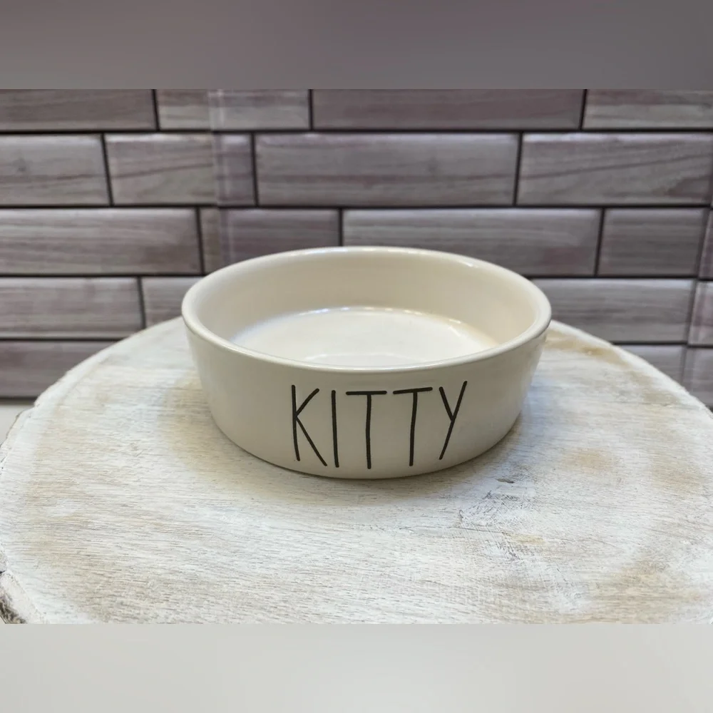 Rae Dunn 🐈 🐾 “KITTY“Pet Bowl for Cat& SM Dog New